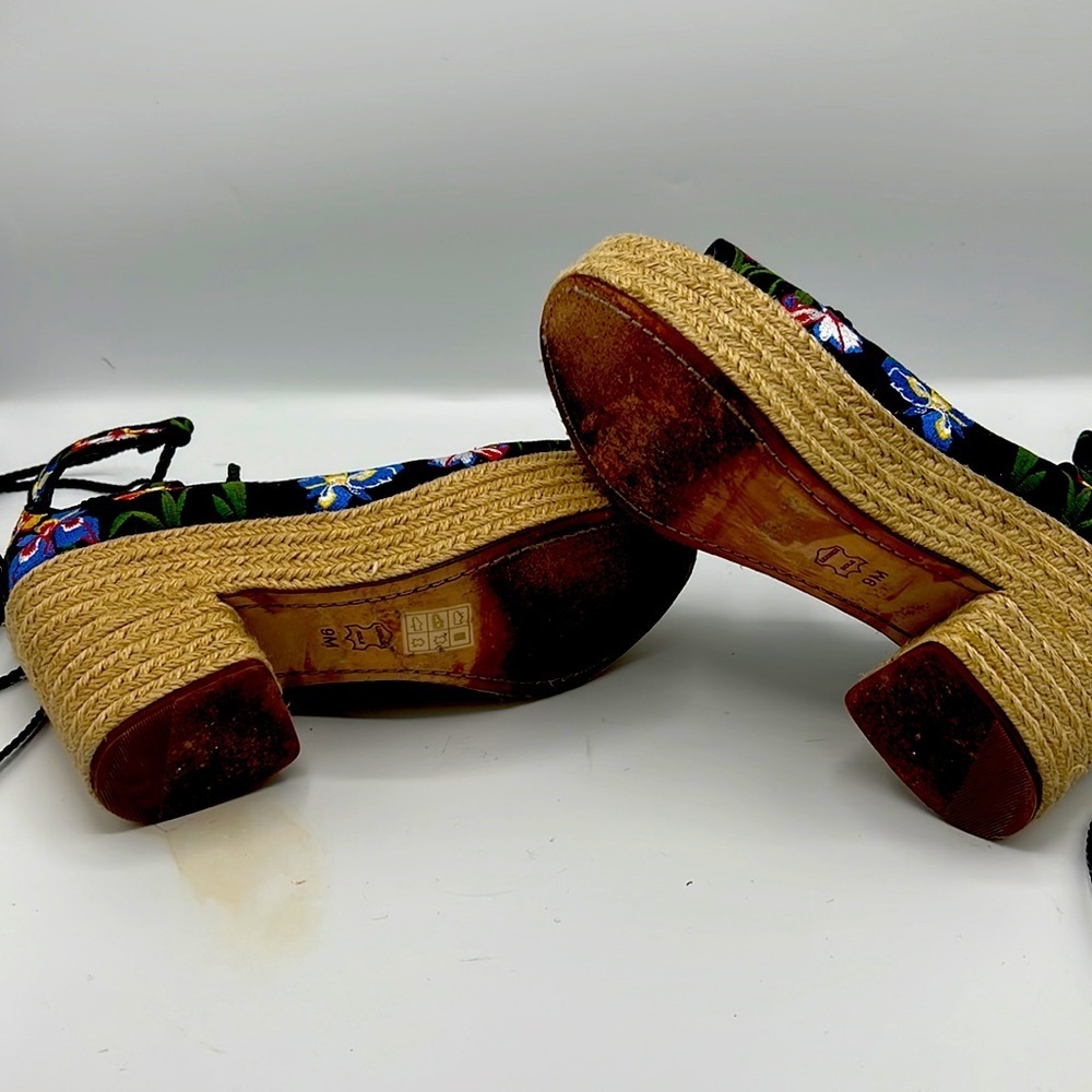 Tory Burch Positano lace up platform Espadrille - Picture 3 of 8